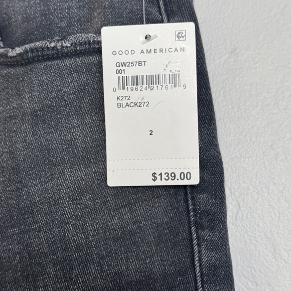 Good American Women's Black Distressed Jeans NWT - Picture 9 of 10